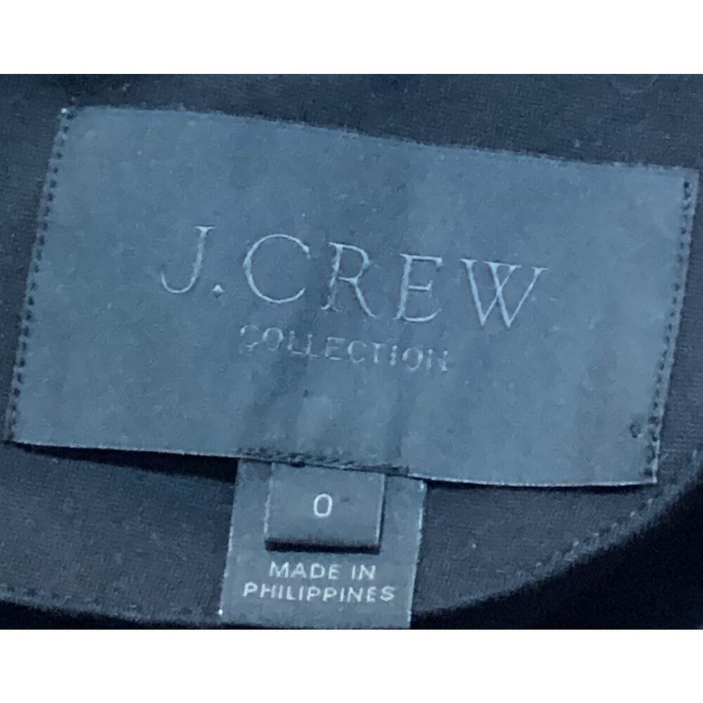 J.Crew Collection Size 0 Black Eyelet Ponte Fit Flare Dress - Picture 11 of 12